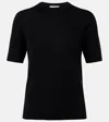 The Row Ozzi Silk-blend T-shirt In Black