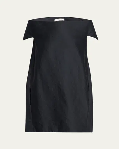 The Row Pallenberg Off-the-shoulder Top In Black