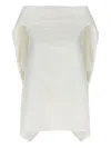 The Row Draped Sleeveless Asymmetric Lightweight Top In White