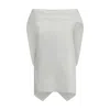 The Row Draped Sleeveless Asymmetric Lightweight Top In White