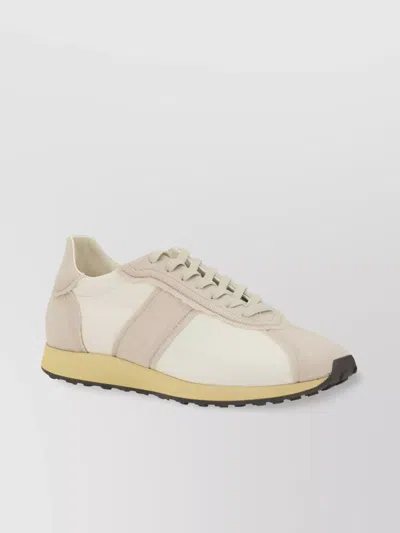 The Row Mica Wool Blend Low Top Sneakers In Neutral
