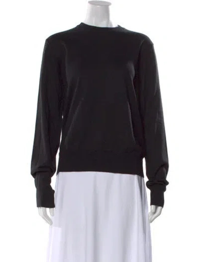 Pre-owned The Row Panetti Top Crew Neck Sweater In Black
