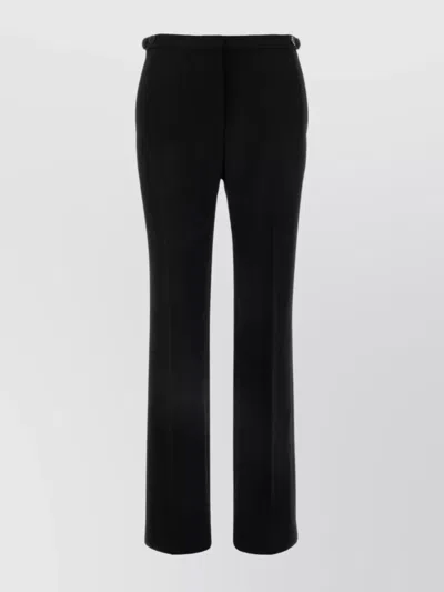 The Row Jesse Silk-paneled Wool Pants In Black