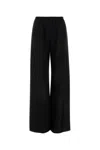 The Row Gala Wide-leg Crepe Pants In Black