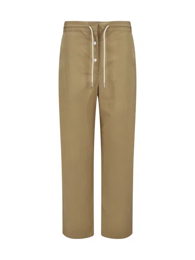 The Row Bonette Cotton Straight-leg Pants In Brown
