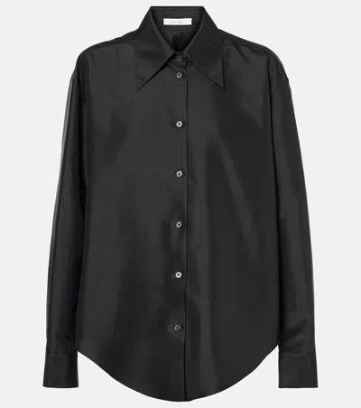 The Row Parave Silk Shirt In Black