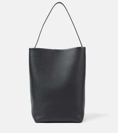 The Row Park Large N/s Leather Tote Bag In Black