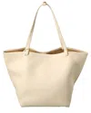 The Row Park Leather Tote In White