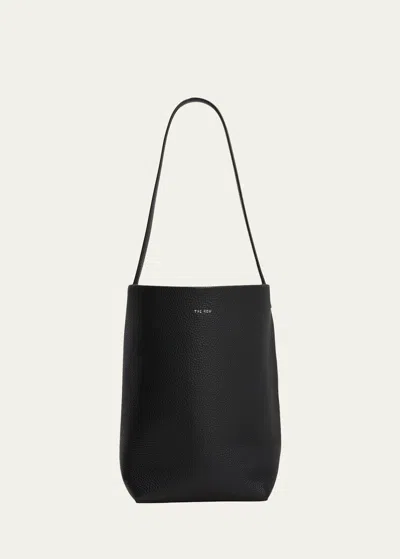 The Row Park Medium North-south Tote Bag In Black
