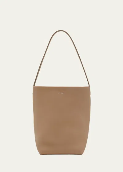 The Row Park Medium North-south Tote Bag In Dark Taupe