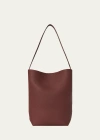 THE ROW PARK MEDIUM NORTH-SOUTH TOTE BAG IN NUBUCK LEATHER
