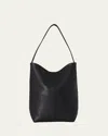 The Row Park North-south Tote Bag In Leather In Blk Black