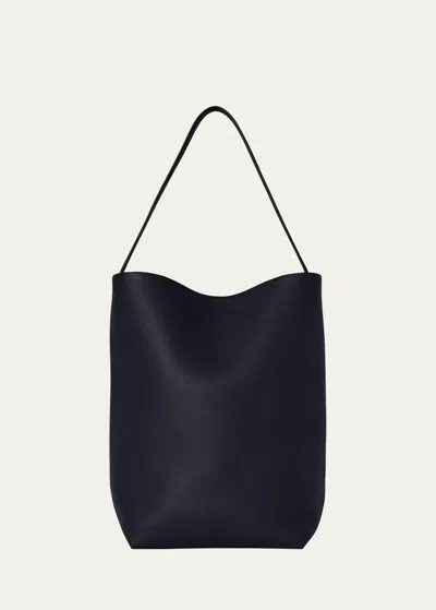 The Row Park Medium North-south Tote Bag In Marine