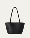 The Row Park Medium Topstitched Tote Bag In Pebbled Leather In Multi