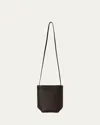 The Row Park North-south Crossbody Tote Bag In Leather In Brown
