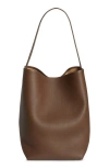 The Row Large N/s Park Tote Lux Grain Bag In Dark Taupe