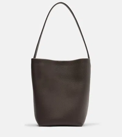 The Row Park N/s Medium Leather Tote Bag In Brown