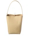 The Row Park N/s Medium Leather Tote In Brown
