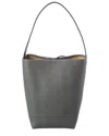 The Row Park N/s Medium Leather Tote In Gray