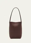 The Row Park Small North-south Tote Bag In Dark Olive
