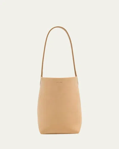 The Row Park Small North-south Tote Bag In Nubuck Leather In Croissant