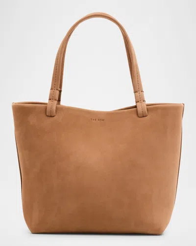 The Row Park Small Tote Bag In Nubuck Leather In Hazel Wood