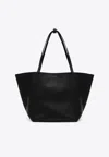 The Row Park Three Grained Leather Tote Bag