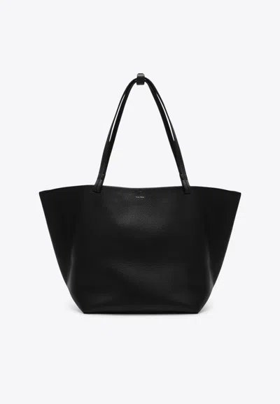 The Row Park Three Grained Leather Tote Bag