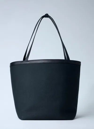 The Row Park Three Stitch Tote Bag In Black
