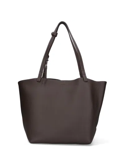 The Row 'park Three' Tote Bag In Brown