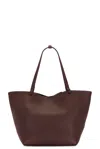The Row Park Leather Shopper Tote Bag In Acajou Pld