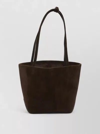 The Row Park Tote Edge Medium Shoulder Bag In Brown