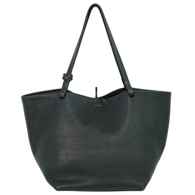 Pre-owned The Row Park Tote Leather Leather Tote Bag Bag () In Black