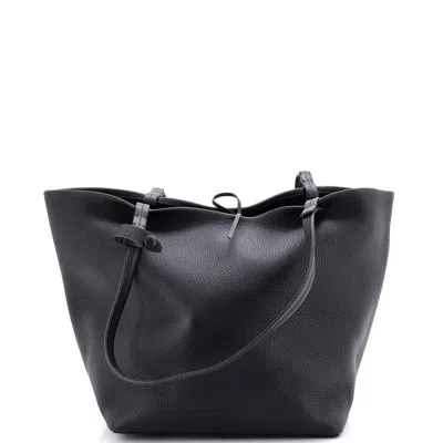 The Row Park Tote Leather Medium In Black