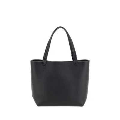The Row Woman Black Top Handle Bags