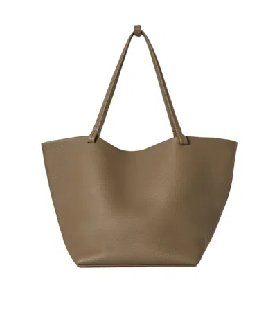 The Row Park Tote Three Bag In Leather In Brown