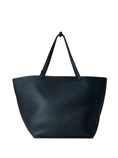 The Row Park Tote Xl Leather Tote In Black