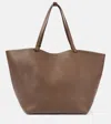 The Row Park Medium Leather Tote Bag In Green