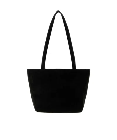 The Row Parker Suede Shoulder Handbag In Purple