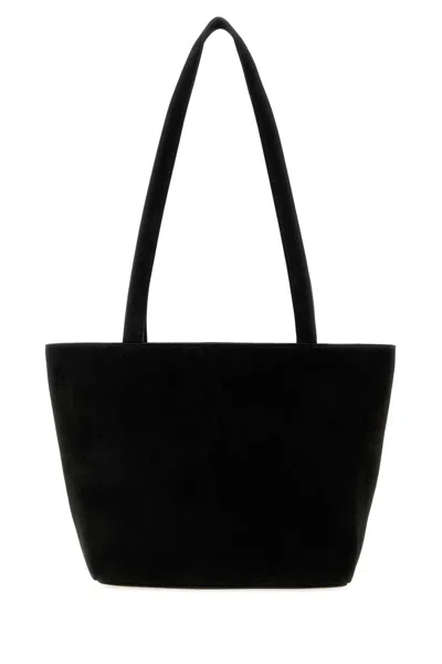 The Row Parker Suede Shoulder Handbag In Purple