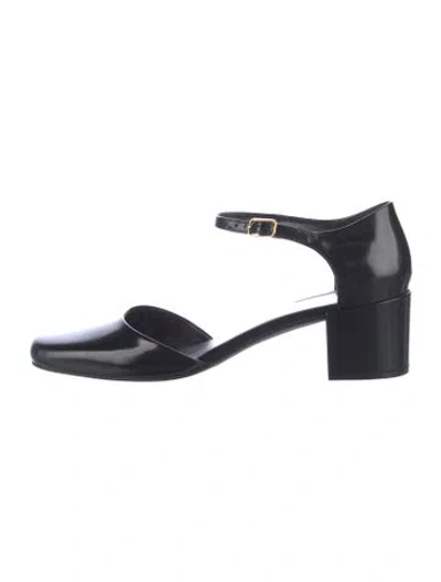 Pre-owned The Row Patent Leather D'orsay Pumps In Black