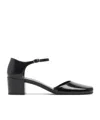 The Row Black Leather Penelope Pumps In Black