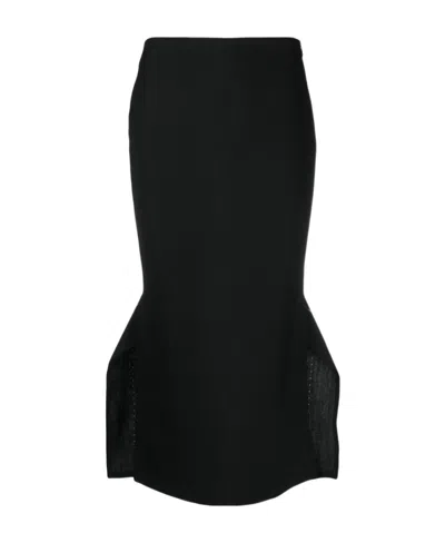 The Row Patillon Flared Midi Skirt In Black