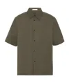 The Row Patrick Cotton Cashmere Shirt In Green