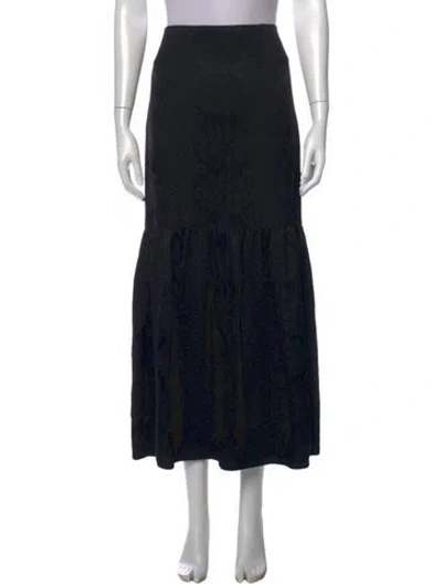 Pre-owned The Row Patterned Long Skirt In Black