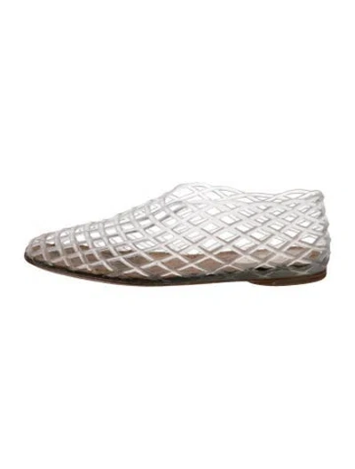 Pre-owned The Row Patterned Mules In Clear