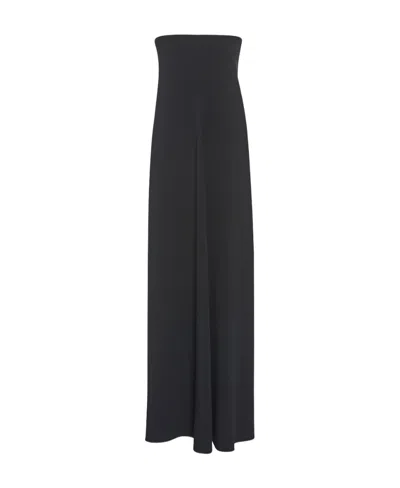 The Row Pau Silk Dress In Black