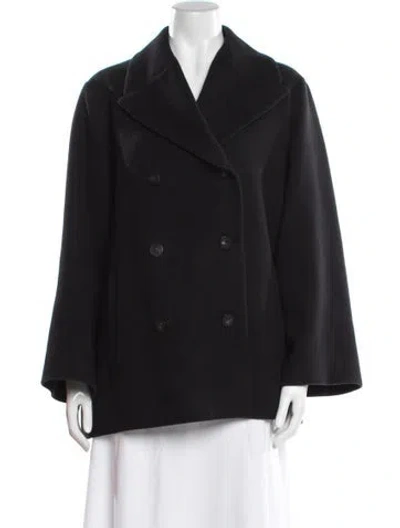Pre-owned The Row Peacoat In Black