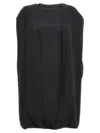 The Row Draped Silk Mini Dress In Black