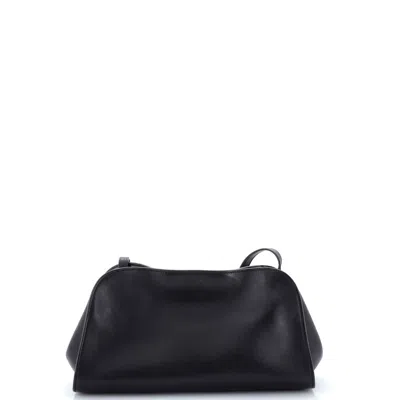 The Row Peggy Shoulder Bag Leather Small In Black